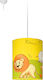Starlight Kids Plastic Single Ceiling Light E27 Yellow 22x28cm