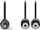 Nedis Cable RCA male - RCA female 0.2m CAGP24010BK02