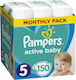 Pampers Πάνες με Αυτοκόλλητο Active Baby No. 5 για 11-16kg 150τμχ