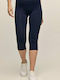 Women's Cropped Training Legging Navy Blue