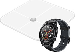 Huawei Watch GT Oțel inoxidabil 46mm Rezistent la apă cu pulsometru (Negru)