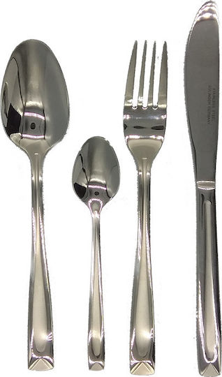 Karvounis Set de Tacâmuri Inoxidabil Argintiu 72buc cu Set de tacâmuri