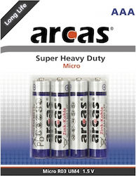 Arcas Heavy Duty AAA 1.5V 4τμχ Arcas Heavy Duty AAA 1.5V 4τμχ
