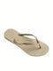 Havaianas Slim Logo Frauen Flip Flops Sand Grey / Light Golden