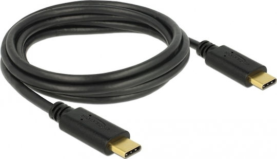 DeLock USB 2.0 Cable USB-C male - USB-C Μαύρο 2m 83324