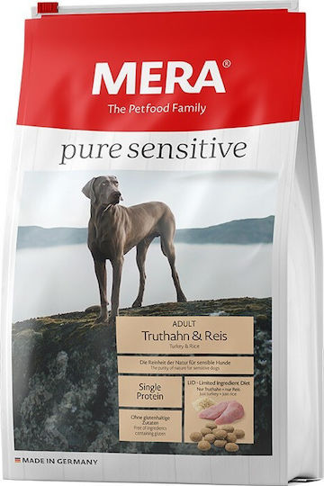 Meradog Pure Sensitive Adult 12.5kg Ξηρά Τροφή χωρίς Σιτηρά για Ενήλικους Σκύλους με Γαλοπούλα και Ρύζι