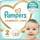 Pampers Πάνες με Αυτοκόλλητο Premium Care No. 2 για 4-8kg 23τμχ
