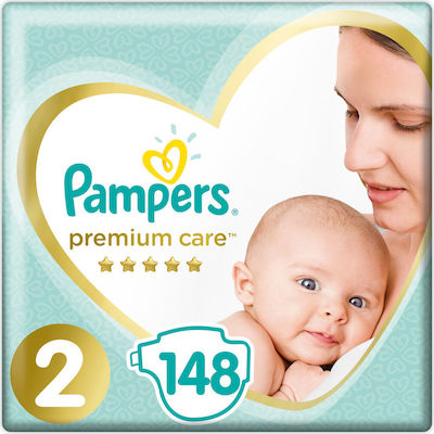 Pampers Tape Diapers Premium Care No. 2 for 4-8kg 148pcs