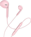 Hoco M55 Earbuds Handsfree με Βύσμα 3.5mm Ροζ