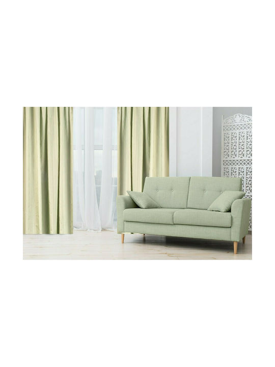 Omega Home Κουρτίνα με Τρέσα 207 Πράσινη 145x27...