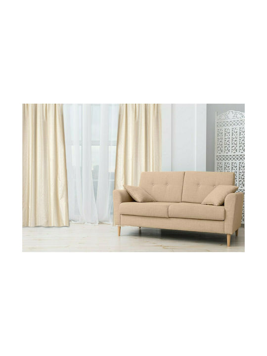 Omega Home Κουρτίνα με Τρέσα 222 Μπεζ 145x270εκ.