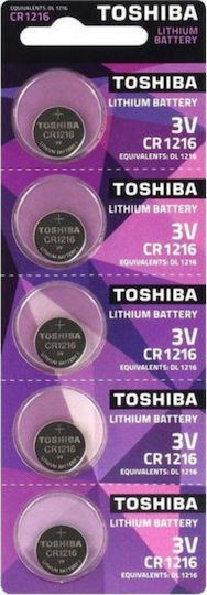 Toshiba Batterien Lithium für Uhren CR1216 3V 5Stück