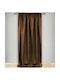 La Maison Blanche Curtain with Pencil Pleat Brown 145x300cm