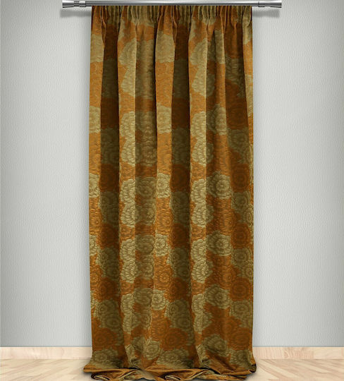 La Maison Blanche Curtain with Pencil Pleat Brown 145x280cm