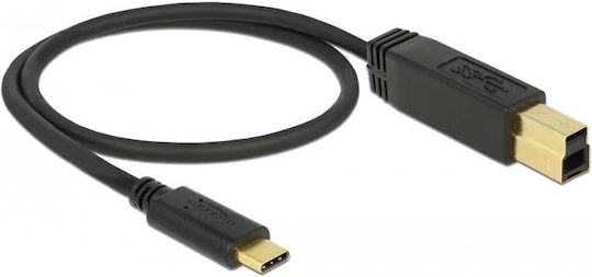 DeLock Кабел USB 3.1 Кабел USB-C мъжки - USB-B мъжки Черен 1м 83675