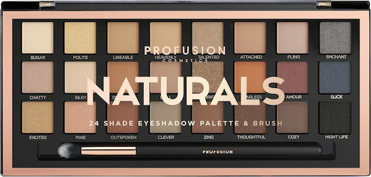 Profusion Cosmetics 24 Shade Eyeshadow Palette Παλέτα με Σκιές Ματιών σε Στερεή Μορφή