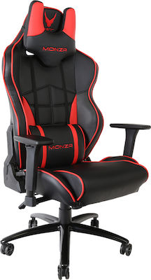 Omega Monza Artificial Leather Gaming Chair with Adjustable Arms Red