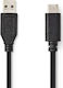 Nedis USB 3.1 Kabel USB-C männlich - USB-A Schwarz 1m (CCGP61650BK10)