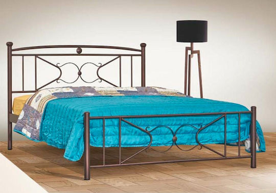 No 18 Metal Bed Single Pink for Mattress 90x200cm