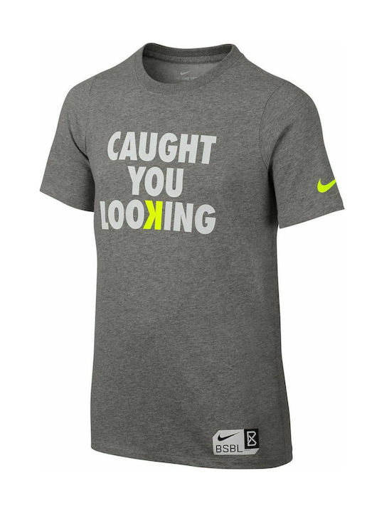Nike Kinder T-shirt Gray Dry Tee Caught You Looking