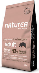 Naturea Naturals Adult Large 12kg Ξηρά Τροφή χωρίς Σιτηρά & Γλουτένη για Ενήλικους Σκύλους Μεγαλόσωμων Φυλών με Καστανό Ρύζι, Κολοκύθα και Χοιρινό