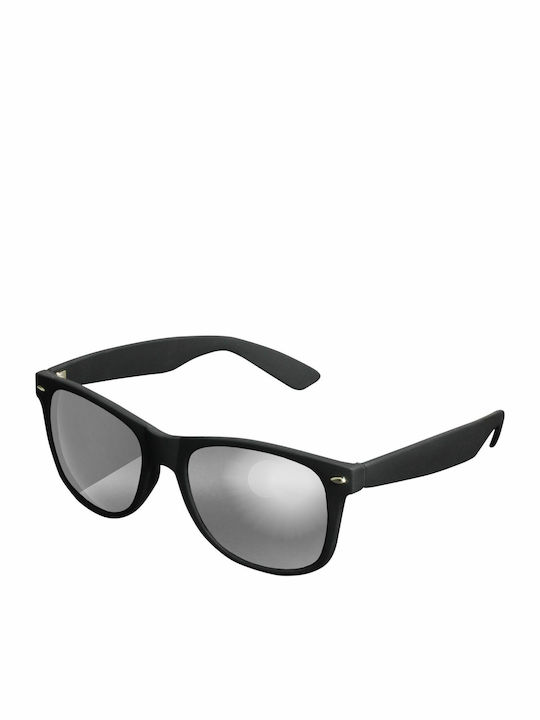 Mstrds Likoma Men's Sunglasses with Black Plastic Frame and Silver Mirror Lens