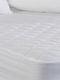 Sunshine Single Quilted Mattress Cover Fitted White 100x200+35cm