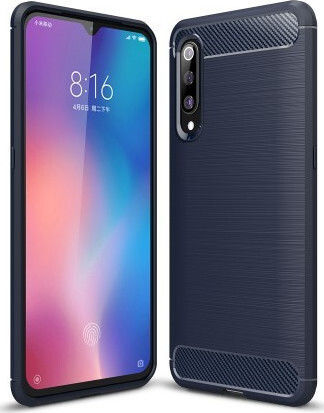 Hurtel Umschlag Rückseite Silikon Marineblau (Xiaomi Mi 9)