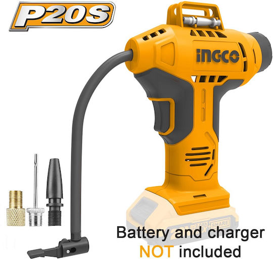Ingco Car Tire Pump 150PSI Rechargeable 20V (Without Battery)