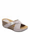 Elon 2.0 Bioprint Ανατομικές Καλοκαιρινές Γυναικείες Πλατφόρμες Γκρι