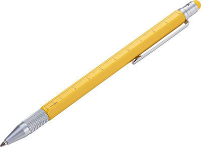 Troika Construction Slim Multitasking Ballpoint Stylus Pen Yellow