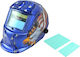 Geko Electronic Welding Helmet Optical Field 92.5x42.5mm Blue