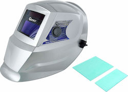 Geko Welding Helmet with 92.5x42.5mm Visual Field Silver