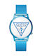 Guess Watch with Blue Rubber Strap V1018M5