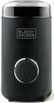 Black & Decker BXCG150E Ηλεκτρικός Μύλος Καφέ 150W με Χωρητικότητα 50gr Μαύρος