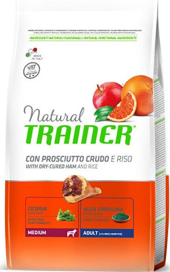 Natural Trainer Adult Medium 3kg Ξηρά Τροφή για Ενήλικους Σκύλους Μεσαίων Φυλών με Προσούτο