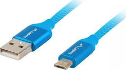Lanberg Premium CA-USBM-20CU-0018-BL Regular USB 2.0 σε micro USB 1.8m Μπλε
