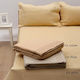 Sunshine Embroidered Percale Elektrische Gitarren Tagesdecke Übergröße 01 Cream 220x240cm 3Stück