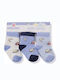 Kikka Boo Παιδικές Κάλτσες Baby Socks Μπλε 3 Ζευγάρια