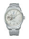 Orient Star Ανδρικό Ρολόι 39mm Αυτόματο με Ασημί Μεταλλικό Μπρασελέ