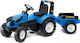 Kids Foot-to-Floor Ride On Tractor with Trailer & Pedal Landini Blue