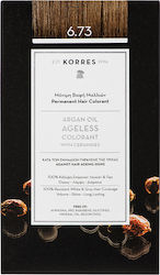 Korres Argan Oil Ageless Colorant Set Haarfarbe 6.73 Gold Cocoa 50ml