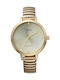 Q&Q Uhr mit Gold Metallarmband QB49J010