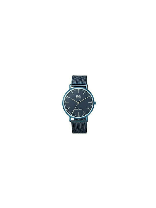 Q&Q Watch with Navy Blue Metal Bracelet