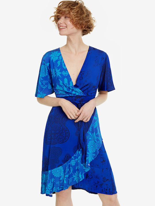 Desigual Fedra Mini All Day Φόρεμα Κρουαζέ Μπλε