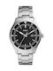 Fossil Belmar Ανδρικό Ρολόι 42mm Μπαταρίας με Ασημί Μεταλλικό Μπρασελέ