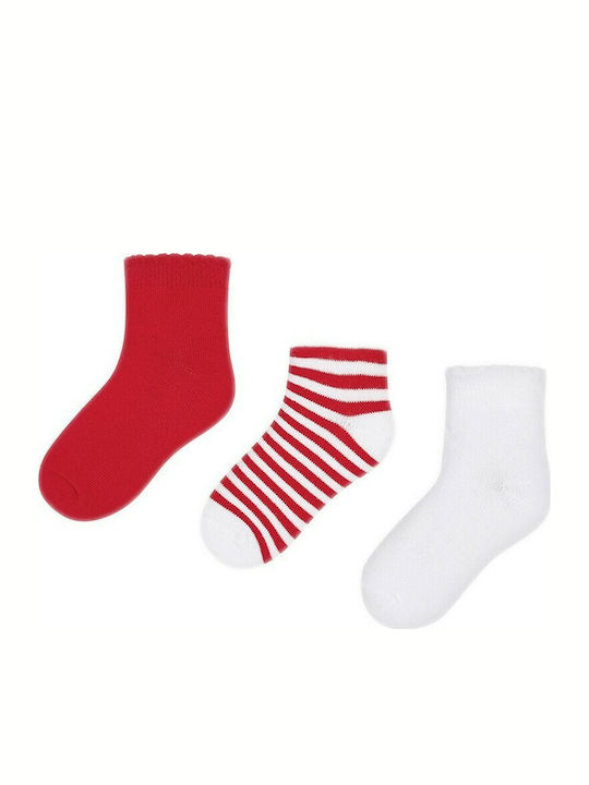 Mayoral Kids Ankle Socks Red 3 Pair