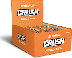 Biotech USA Crush Batoane cu 20gr Proteine și Aromă Ciocolată cu unt de arahide 12x64gr