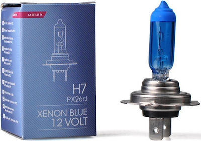 M-Tech Λάμπα Αυτοκινήτου & Μοτοσυκλέτας Xenon Blue H7 Αλογόνου 5000K Ψυχρό Λευκό 12V 55W 1τμχ