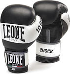 Leone Shock Boxhandschuhe aus Leder Schwarz